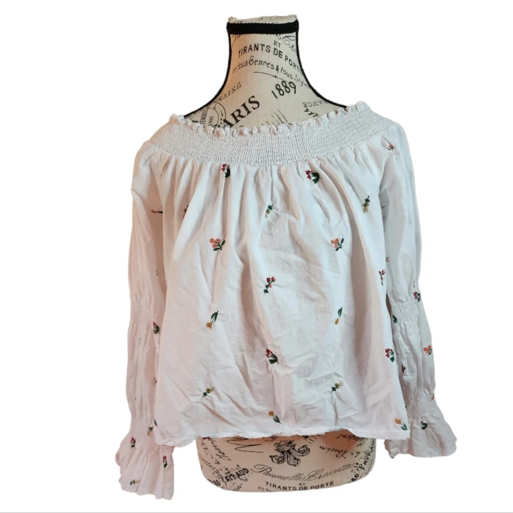 Zara Trafaluc Collection Floral Top Oversized Size Small - Picture 1 of 4